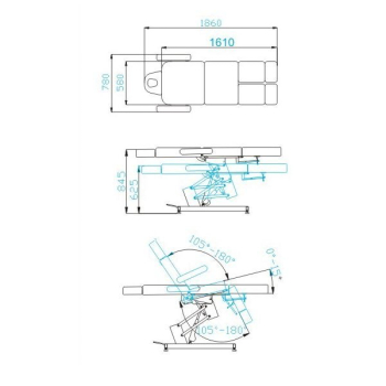 ActivShop FOTEL KOSMETYCZNY ELEKTR. AZZURRO 706 PEDI 1 SILN. BIAŁY